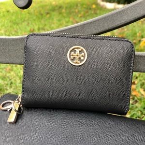 TORY BURCH ROBINSON ZIP COIN CASE